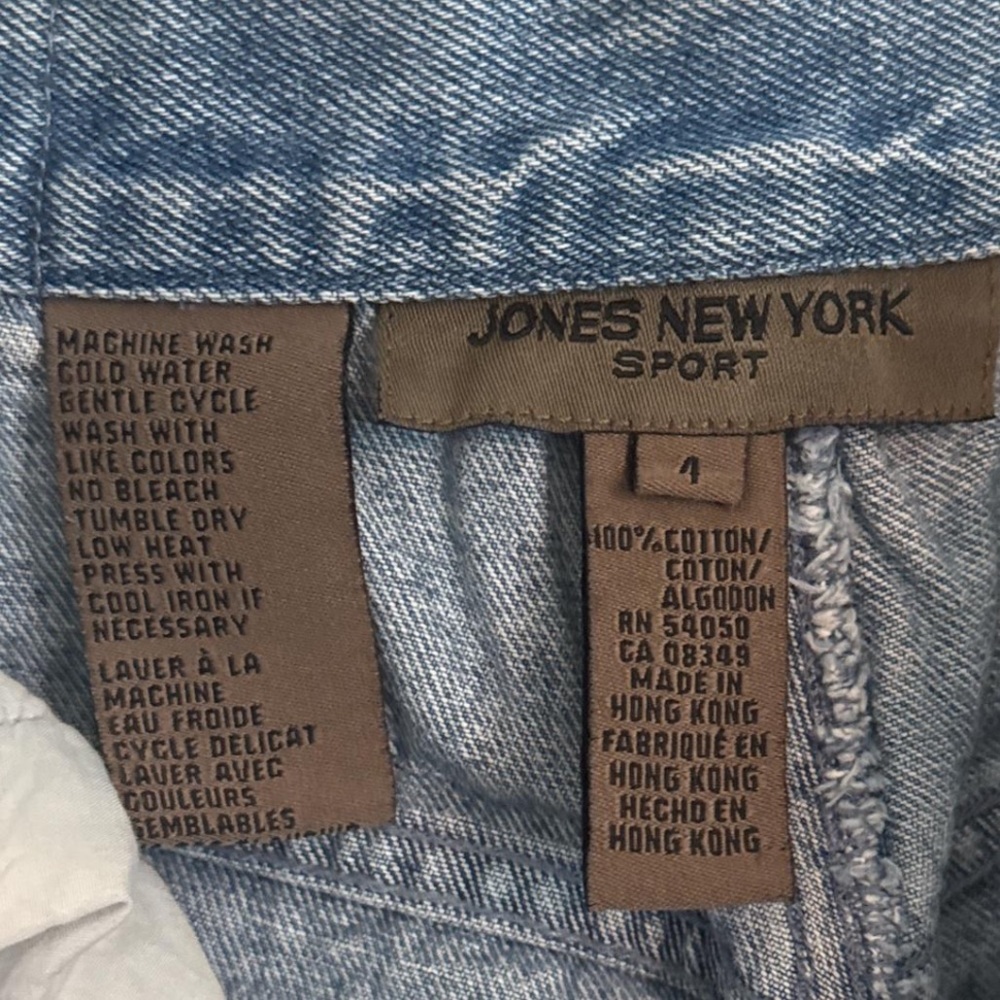 Vintage 90s Jones New York Sport Mom Jeans Rigid Denim Retro Classic - Picture 9 of 9